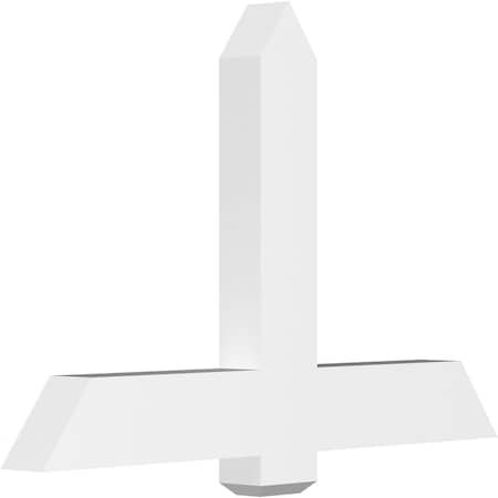 Ekena Millwork Eugene Architectural Grade PVC Gable Bracket, 48"W x 32"H x 4"D x 6"F, 16/12 Pitch GBP048X32X0406EUG00